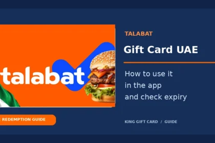 Talabat Gift Card UAE redemption guide featuring the original product artwork
