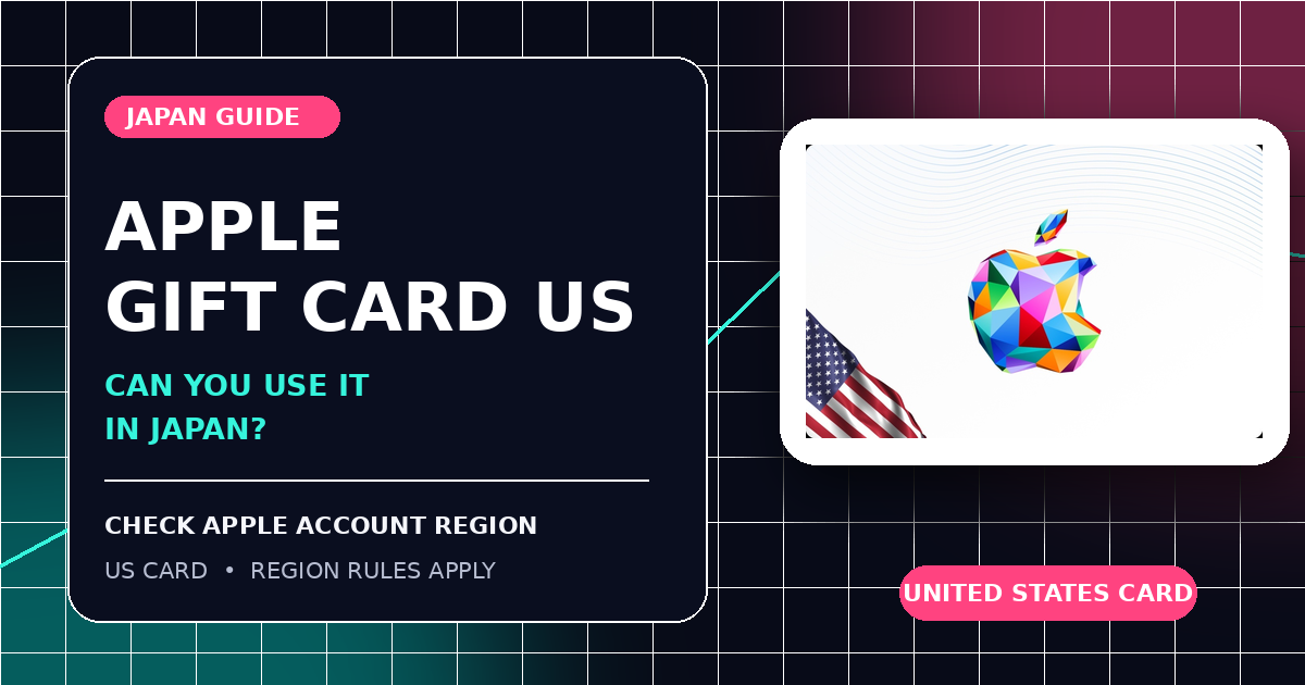 Apple Gift Card US 日本向け地域確認ガイドの公式商品画像