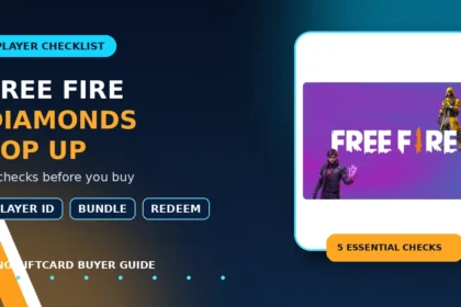 Free Fire Diamonds Top Up: 5 Checks Before You Buy Free Fire Diamonds top up guide using the actual Free Fire Gift Card artwork