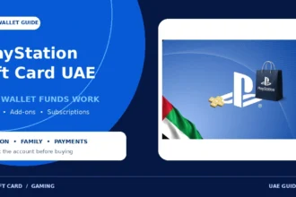 PlayStation Gift Card UAE: How Wallet Funds Work PlayStation Gift Card UAE wallet guide with the actual UAE PlayStation product artwork