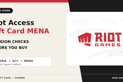 Riot Access Gift Card MENA region guide using the official Riot Games product artwork